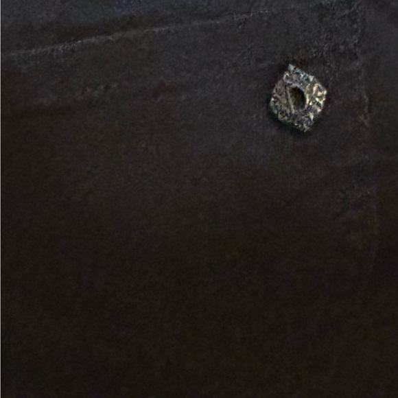 Democracy “Ab”solution Women’s Black Jeans Sz 4 Petite/ Distressed Front - Picture 5 of 9